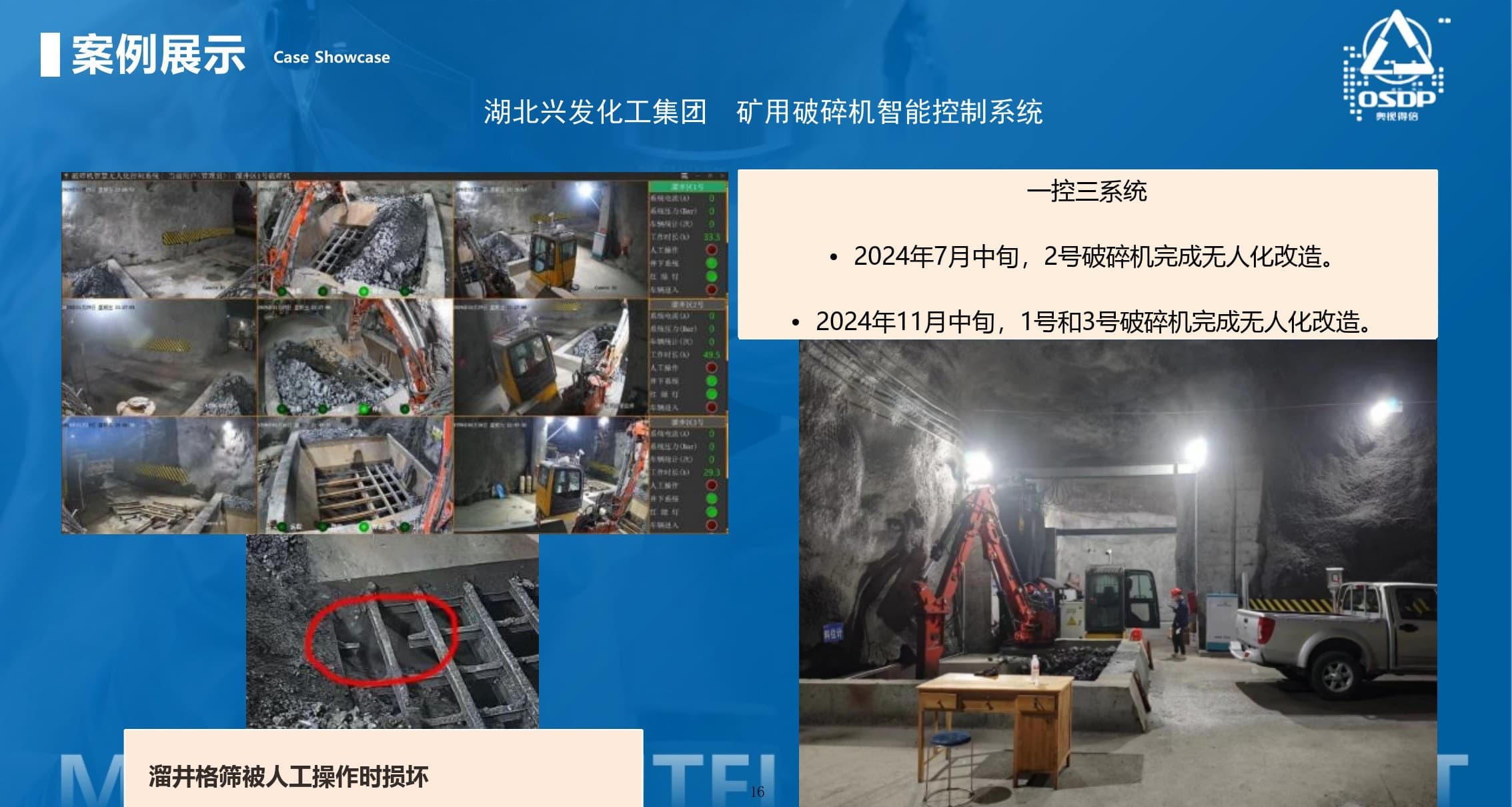 湖北兴发化工集团一控三智能破碎机无人系统